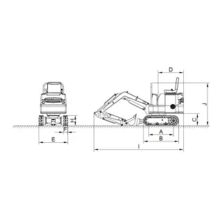Мини багер самоходен STILER 15 KM/ 200 кг