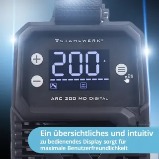 Инверторен заваръчен апарат STAHLWERK ARC 200 MD Digital/ 200A