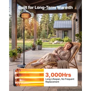 Инфрачервен отоплител VEVOR PNH-2000DI/ 2kW