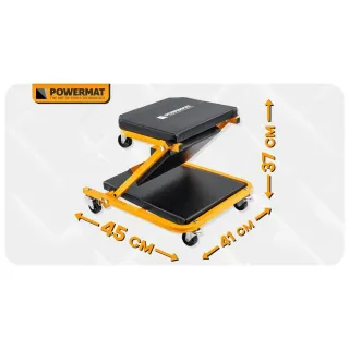 Автомонтьорска лежанка и стол 2 в 1 Powermat PM-LWS-150T/ 150 кг