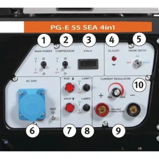 Многофункционална машина UNICRAFT PG-E 55 SEA 4 in 1/ AVR/ 5.5kW/ 8bar/ 200A/ 30л