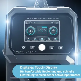 Инверторен заваръчен апарат STAHLWERK AC/DC TIG 200 Pulse Pro Touch/ 200А Инверторен заваръчен апарат STAHLWERK AC/DC TIG 200 Pulse Pro Touch/ 200А