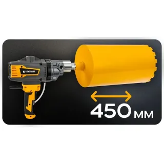 Диамантена боркорона за бетон POWERMAT PM-DWK-230x450M/ 230 x 450 мм
