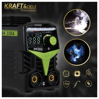 Инверторен заваръчен апарат KraftDele KD1784/ 330A Инверторен заваръчен апарат KraftDele KD1784/ 330A