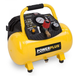 Безмаслен компресор POWER PLUS POWX1723 / 1.1kW, 12 L, 10 bar