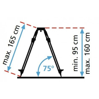 Тринога с куполна глава Alu-Light Tripod 165 cm Laserliner