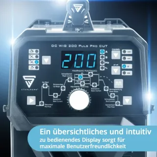 Комбиниран заваръчен апарат 4 в 1 STAHLWERK DC TIG 200 Pulse Pro CUT/ 200A