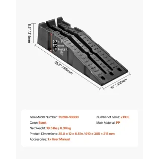 Автомобилни рампи VEVOR TS296-16000/ 2 бр. 7257 кг Автомобилни рампи VEVOR TS296-16000/ 2 бр. 7257 кг