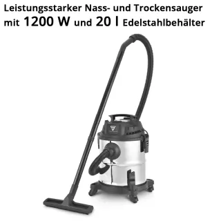 Прахосмукачка за мокро и сухо почистване STAHLWERK VCL-1200 ST/ 1200 W/ 20 л Прахосмукачка за мокро и сухо почистване STAHLWERK VCL-1200 ST/ 1200 W/ 20 л