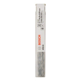 Свредло HSS-G DIN 340 за метал на Bosch 4.0 mm комплект 5 броя Свредло HSS-G DIN 340 за метал на Bosch 4.0 mm комплект 5 броя