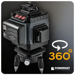 Лазерен нивелир със зелен лъч Powermat PM-PLK-4DM1/ 40 м