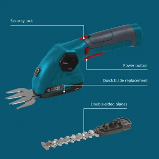 Акумулаторна ножица за трева и жив плет 2 в 1 KOENNER-SOEHNEN KS SHT-8V/ 8V/ 2Ah