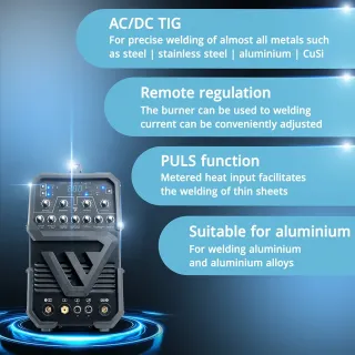 Заваръчен апарат STAHLWERK AC/DC WIG/TIG 200 Puls ST IGBT SET FULL/ 10-200 А