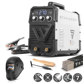 Инверторен заваръчен апарат STAHLWERK ARC 270 ST IGBT SET FULL/ 270А