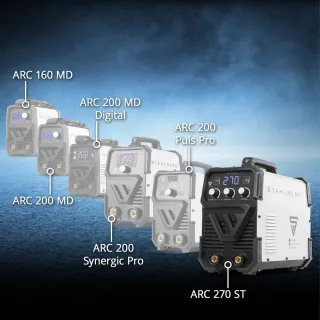 Инверторен заваръчен апарат STAHLWERK ARC 270 ST IGBT SET FULL/ 270А Инверторен заваръчен апарат STAHLWERK ARC 270 ST IGBT SET FULL/ 270А