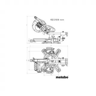 Потапящ герунг циркуляр Metabo KGS 216 M PCL / 1500W