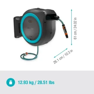 Акумулаторна стенна макара с маркуч Gardena Hose Box PowerRoll XXL solo/ 40 м