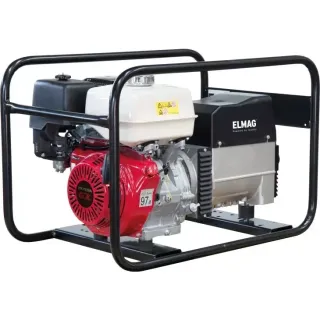 Бензинов генератор ELMAG SEB 7500WD-AVR + 2 м тръба / 400V/ 8kVA