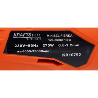 Мини прав шлайф KraftDele KD10752/ 270W