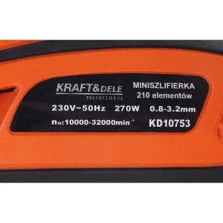 Мини прав шлайф KraftDele KD10753/ 270W