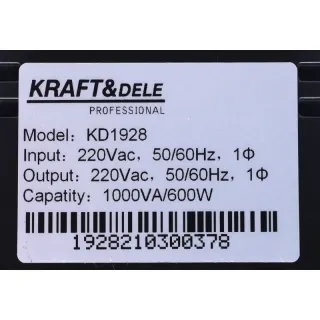 Непрекъсваемо захранване UPS KraftDele KD1928/ 600W