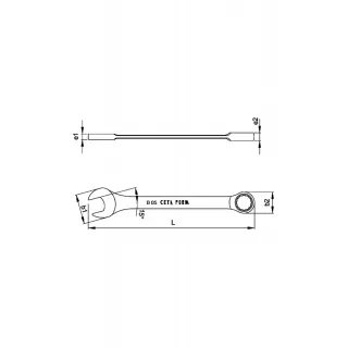 Ключ звездогаечен CETA-FORM 22707/ 425мм