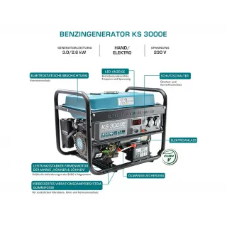 Бензинов генератор за ток KOENNER-SOEHNEN KS 3000E/ 3.0kW