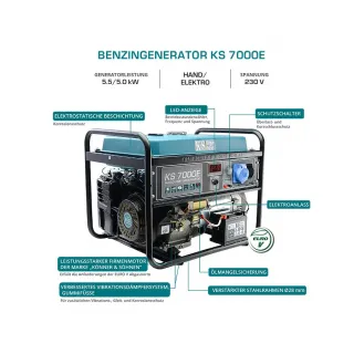 Бензинов генератор за ток KOENNER-SOEHNEN KS 7000E/ 5.5kW
