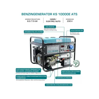 Бензинов генератор за ток KOENNER-SOEHNEN KS 10000E ATS/ 8.0kW