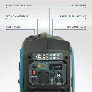 Инверторен генератор газ/бензин LPG KOENNER-SOEHNEN KS 2000iG S/ 2.0kW