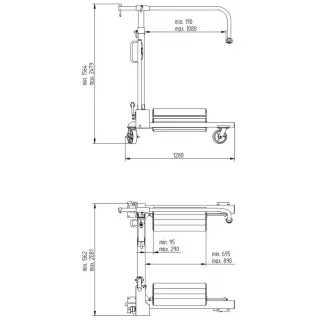 Подемник за монтаж/демонтаж на селскостопански колела COMPAC HYDRAULIK C932553-1