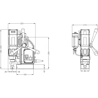 Магнитна бормашина Euroboor ECO.40/2+/ 900 W