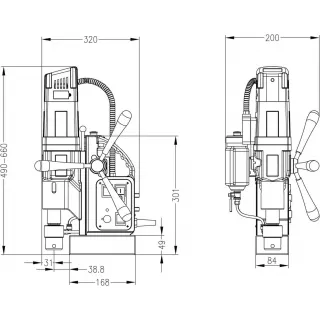 Магнитна бормашина Euroboor ECO.55S+/T/ 1600 W