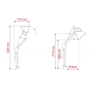 Заден товарач за трактор Jansen HL-3000, 500L Заден товарач за трактор Jansen HL-3000, 500L