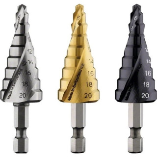 Стъпаловидно свредло HSS-TiN на Bosch 4-12, 4-20, 6-30 mm-3 броя