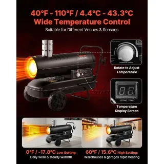 Дизелов калорифер VEVOR ZB-H70/ 20kW/ 750 м³/ч/ с термостат