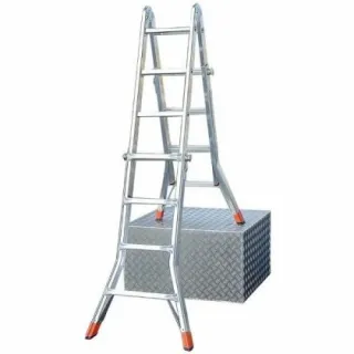Алуминиева телескопична стълба KRAUSE TeleMatic 4+5