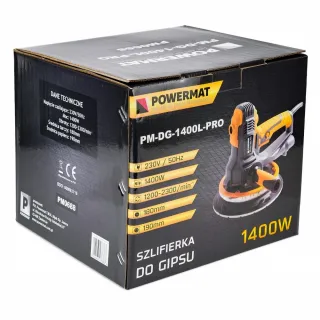 Машина за шлайфане на стени и тавани POWERMAT PM-DG-1400L-PRO/ 1400W