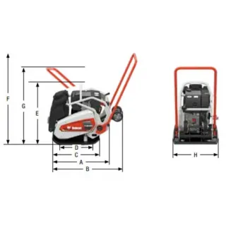 Виброплоча с преден ход и транспортни колела BOBCAT FP 12.40/ 3.9 к.с.