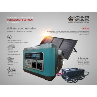 Акумулаторна соларна станция KOENNER-SOEHNEN KS 2200PS-FC/ 2200W