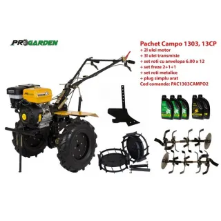 Комплект бензинов мотоблок ProGARDEN Campo 1303, 13HP, 2 + 1