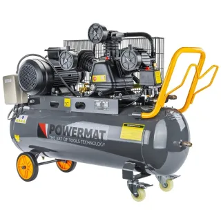 Маслен трифазен компресор Powermat PM-KO-100T-400V/ 3kW/ 100 л