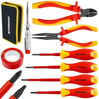 Комплект изолирани отвертки, клещи и фазомер Powermat PM-ZW-8ZI/ 8 бр.