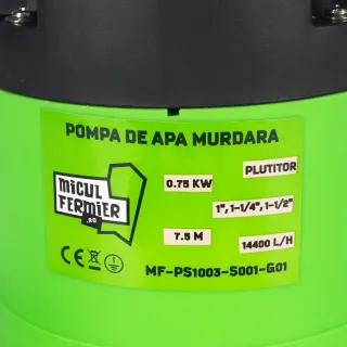 Потопяема помпа за мръсна вода MICUL FERMIER MF-PS1003-S001-G01/ 750W Потопяема помпа за мръсна вода MICUL FERMIER MF-PS1003-S001-G01/ 750W