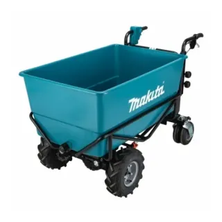 Комплект акумулаторна градинска количка + батерии и зарядно в куфар Makita DCU605Z/ 18 V+18V/ 4x5Ah
