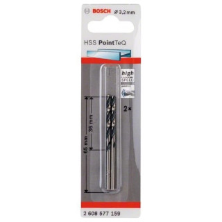 Свредло HSS за метал PoinTec 3.2 mm на Bosch комплект 2 бр.