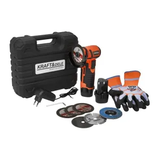 Акумулаторен мини ъглошлайф KraftDele KD3161/ 12V/ 2x1.5Ah Акумулаторен мини ъглошлайф KraftDele KD3161/ 12V/ 2x1.5Ah
