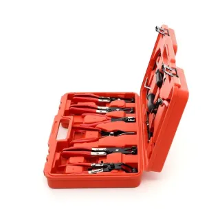 Комплект клещи за монтаж и демонтаж на скоби за водни съединения KraftDele KD10513/ 9 части