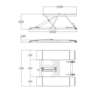 Ножичен подемник REDATS L-520F/ 2.2 kW Ножичен подемник REDATS L-520F/ 2.2 kW