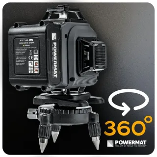 Лазерен нивелир със зелен лъч Powermat PM-PLK-4DM3/ 40 м